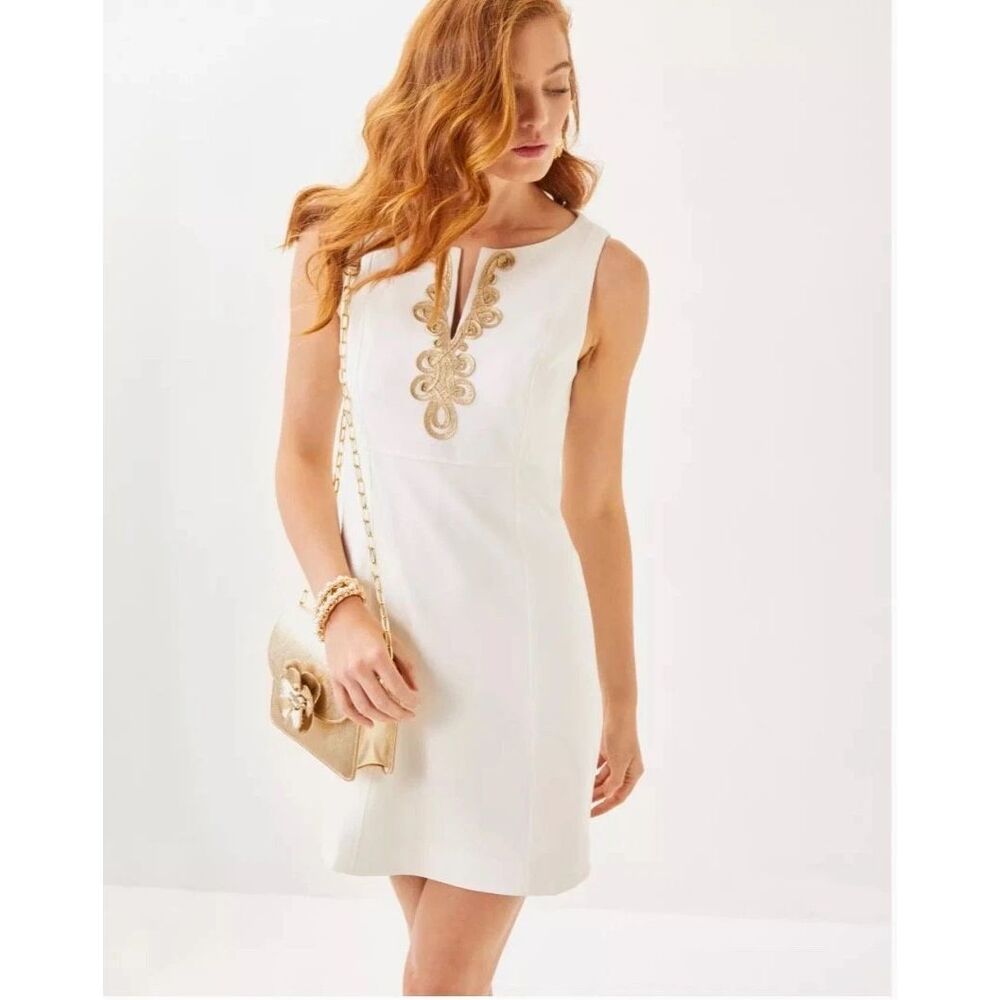 LILLY PULITZER  Trini Viscose Shift  Resort White  Size 12  NWOT  (Retail $228)